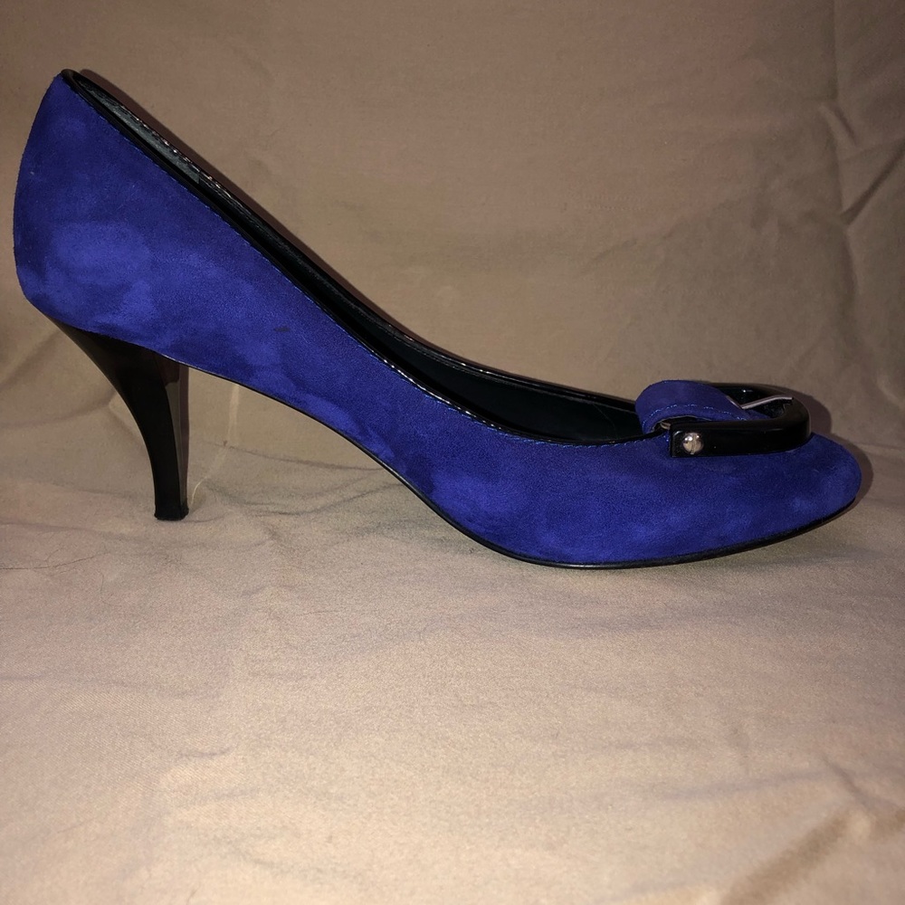 Nine West royal blue suede heels